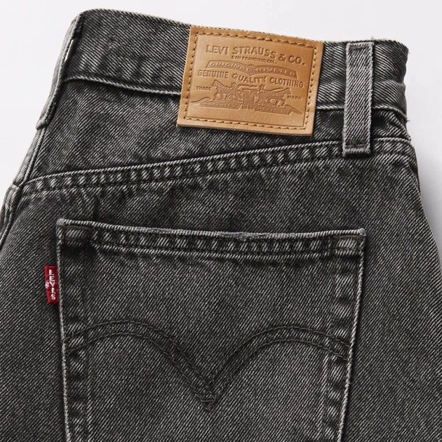Шорти джинсові короткі жіночі Levi's High Baggy Short Wheres My Phone A9311-0003 25 Чорні (5401157224854) - зображення 6