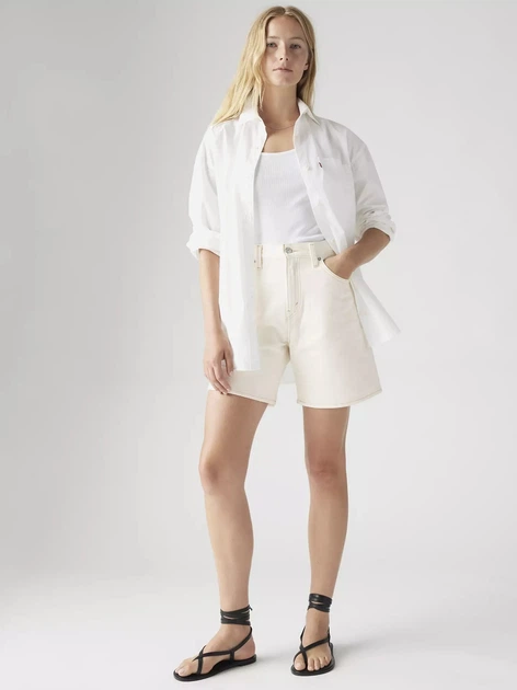 Шорти джинсові короткі жіночі Levi`s High Baggy Short A9311-0007 27 Білі (5401157842003) - зображення 5
