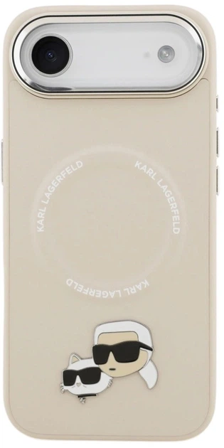 Панель Karl Lagerfeld Karl & Choupette Pins MagSafe для Apple iPhone 17 Air Beige (3666339495145) - зображення 3