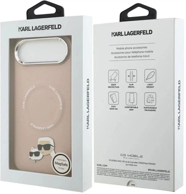 Панель Karl Lagerfeld Karl & Choupette Pins MagSafe для Apple iPhone 17 Air Pink (3666339495466) - зображення 8