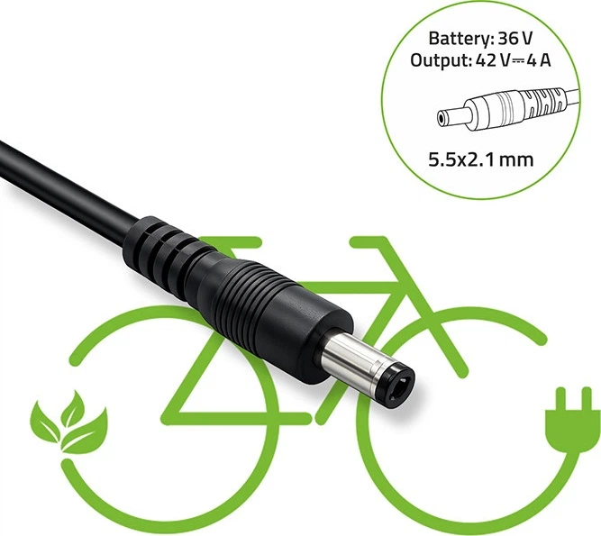 Швидка зарядка для електровелосипедів та самокатів Qoltec 36 В 42 В 4 A 5.5 x 2.1 (5901878526126) - зображення 9