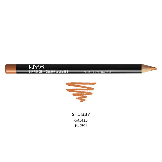 Стойкий карандаш для губ NYX Cosmetics Slim Lip Pencil SPL837 оттенок Gold - изображение 2