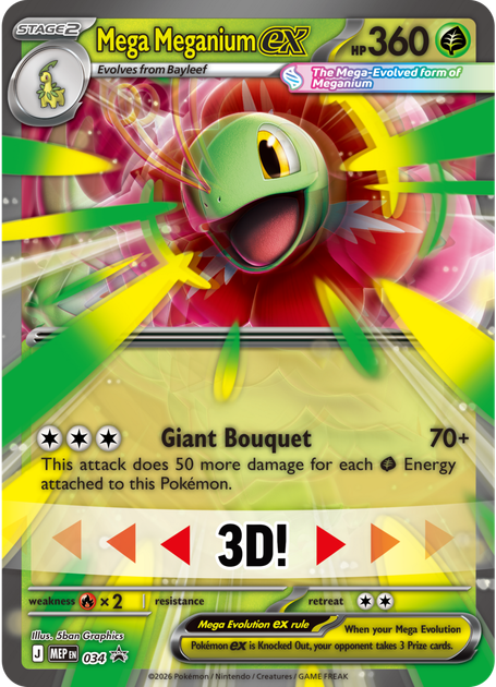 Zestaw kart Pokemon TCG: Mega Evolution - Ascended Heroes - Mega Meganium ex Box (196214132030) - obraz 4