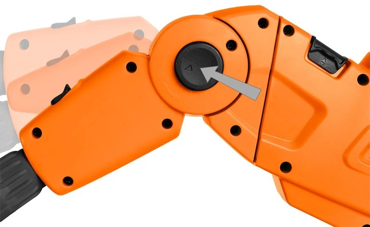 Садовий інструмент Neo Tools 04-634 2 в 1 з телескопічною штангою ланцюгова пилка 750 Вт 250 мм + ножиці для живоплоту 550 Вт 460 мм (5907558478037) - зображення 9