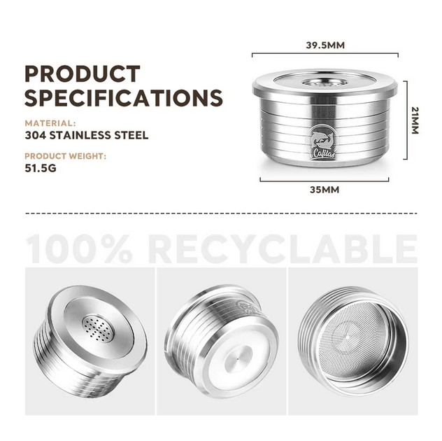 Многоразовая металлическая капсула для кофеварки Delta Q Stainless Steel Coffee Capsule FTY90 - изображение 5