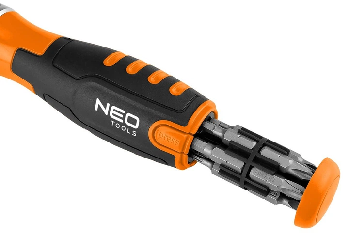 Wkrętak Neo Tools 04-242 z grzechotką i zestawem bitów 12 szt (5906692024278) - obraz 4