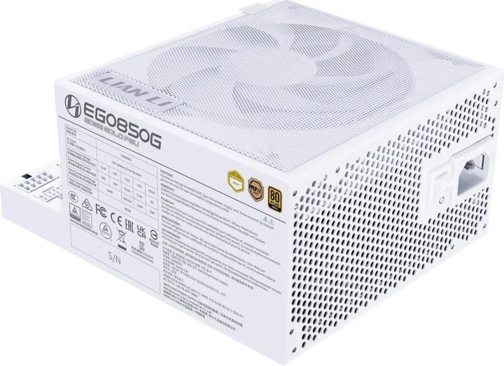 Блок живлення Lian Li Edge Gold 850W White, EU Cord (G9P.EG0850G.W000.EU) - зображення 3