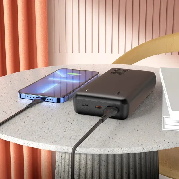 Внешний аккумулятор Power bank HOCO J87A Tacker 20000mAh быстрая зарядка PD 20W + QC 3.0 Black - изображение 5