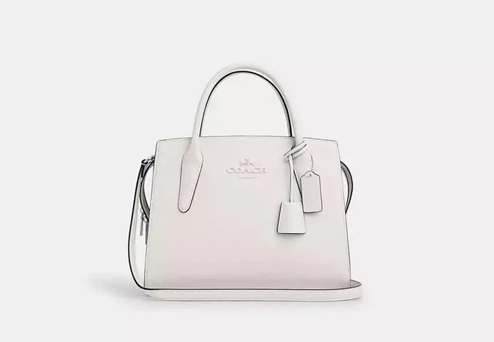 Жіноча шкіряна сумка Coach Large Andrea Carryall Bag (біла) - зображення 2