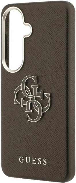 Панель Guess Grained Big 4G Metal Logo для Samsung Galaxy S26 Brown (3666339612948) - зображення 2