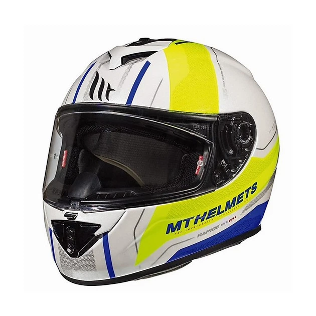 Мотошолом MT Helmets RAPIDE Duel H4 Gloss Pearl Fluor Yellow M - Фото 1 Мотошолом MT Helmets RAPIDE Duel H4 Gloss Pearl Fluor Yellow M - зображення 1