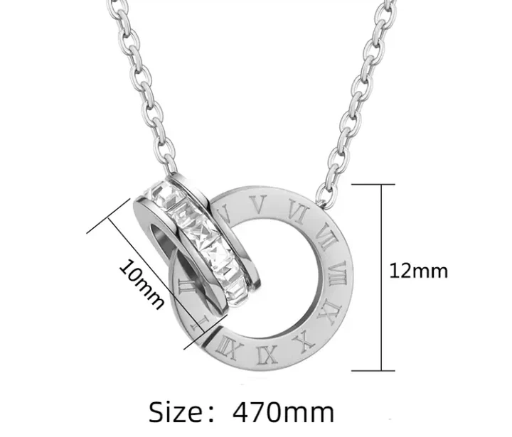 Кулон двойное кольцо в стиле Bvlgari (RoseGold) - изображение 2