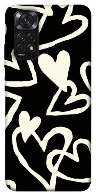TPU чохол Demsky Black and white hearts для Xiaomi Redmi Note 11 (Global) / Note 11S - Фото 1 TPU чохол Demsky Black and white hearts для Xiaomi Redmi Note 11 (Global) / Note 11S - изображение 1