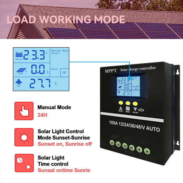 Контролер заряду ECGSOLAX 100A (12-48V) | Для LiFePO4 та DIY-станцій - зображення 5