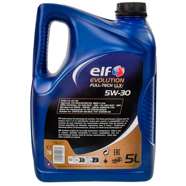 Масло моторное ELF Evolution FULLTECH LLX C3 5W-30 5 л - изображение 2