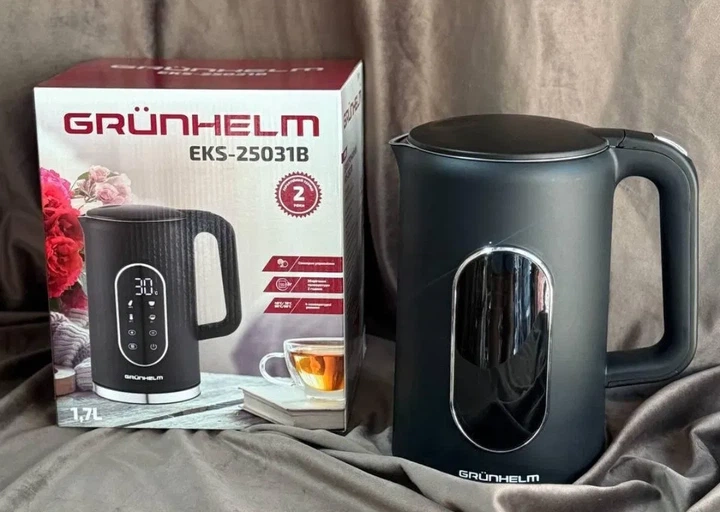 Електрочайник Grunhelm (EKS-25031B), 1,7л, 2200Вт, чорний - изображение 5