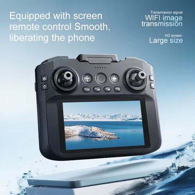 Квадрокоптер дрон K12 MAX з камерою FPV WiFi складний до 100 м до 15 хв пульт керування дрон для початківців утримання висоти Headless 360° фліпи LED - зображення 5