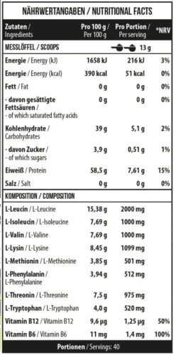 Комплекс аминокислот MST EAA bcaa zero 520 грамм со вкусом персковый чай, бцаа - изображение 3