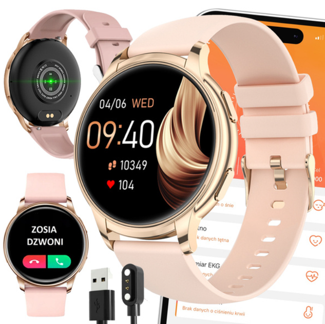 Смарт часы женские Uwatch Smart G35 с черным ремешком для спорта и фитнеса - Фото 14 Смарт часы женские Uwatch Smart G35 с черным ремешком для спорта и фитнеса - изображение 14