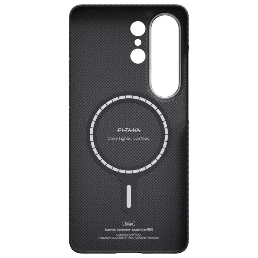 Карбоновый чехол Pitaka Edge Case Aaron Button Black/Grey Twill для Samsung Galaxy S26 Ultra (KS2601U) - изображение 3