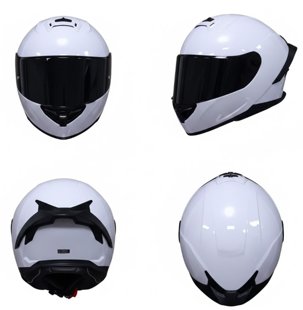 Мотошлем Axor Apex Solid White (Размер M) - Стиль, Скорость и