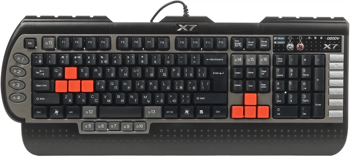Клавиатура проводная A4Tech X7 G800V USB (4711421857062) – фото