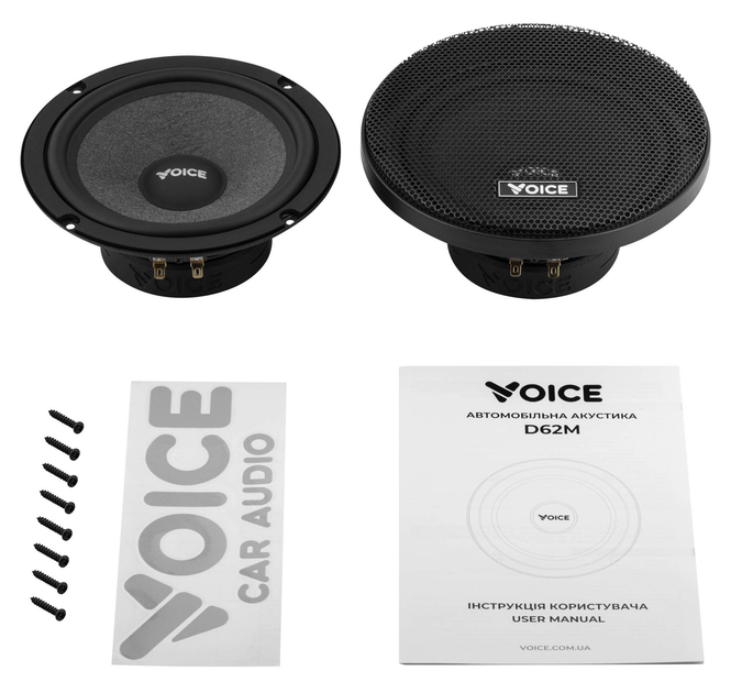 Мидбасовые динамики Voice D62M 6.5" для фронта с хорошим басом - изображение 6