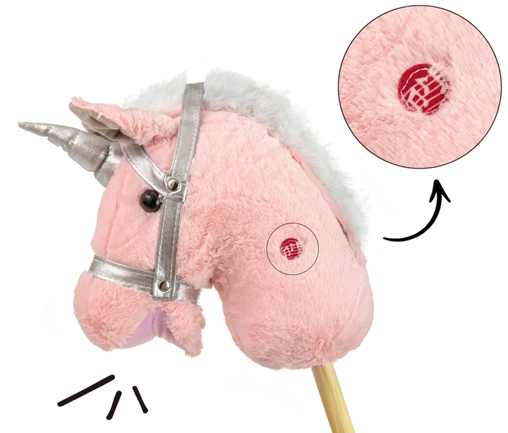 Koń na kiju Milly Mally Hobby Jasnoróżowy (5901761127300) - obraz 5