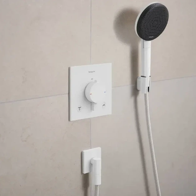 Смеситель для душа Hansgrohe Ecostat Comfort E термостатический, белый матовый (33711700) - изображение 2