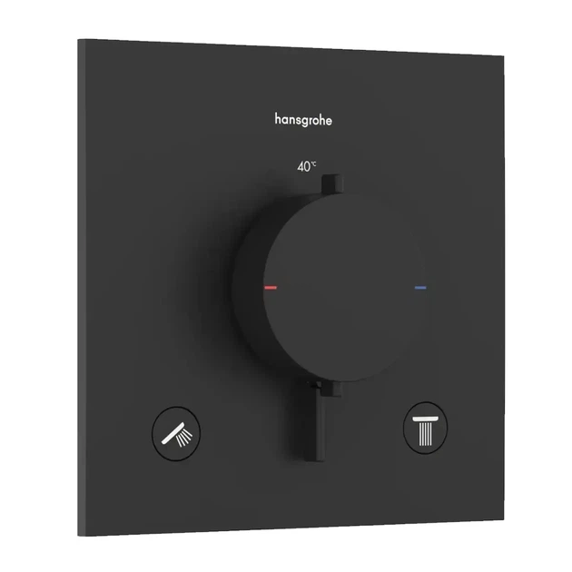 Смеситель для душа Hansgrohe Ecostat Comfort E термостатический, черный матовый хром (33711340) - Фото 6 Смеситель для душа Hansgrohe Ecostat Comfort E термостатический, черный матовый хром (33711340) - изображение 6