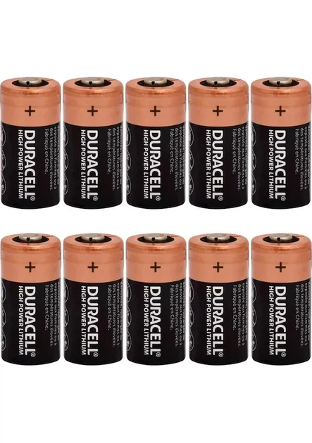 Батарейки Duracell CR123A 3V Lithium, набір 10 штук, для фототехніки та сигналізацій, США, термін придатності до 2035 року - изображение 5