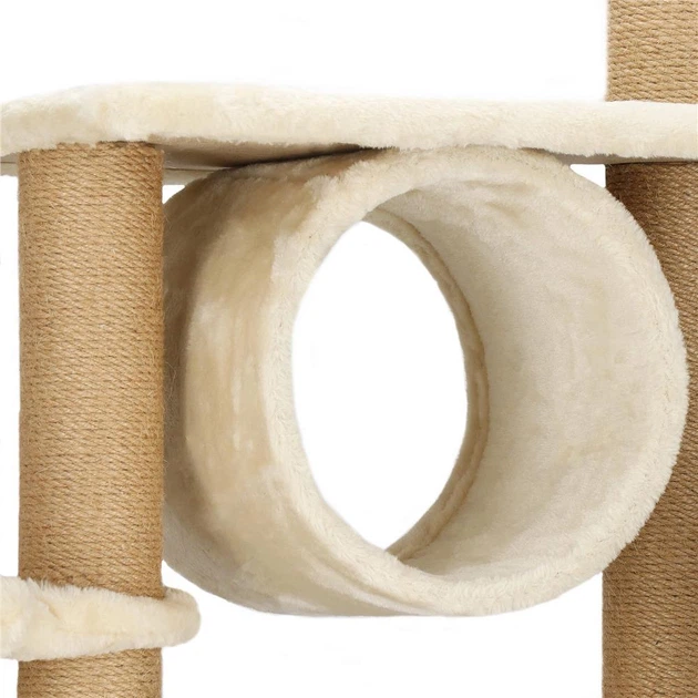 Drapak dla kota Springos Wielopoziomowy Kremowy PA1044 (5907719457666) - obraz 4