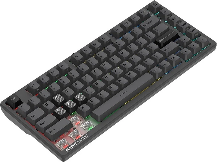 Клавіатура дротова A4Tech Bloody MS76 USB Magnetic Iron Grey (A4TKLA47833) - зображення 7