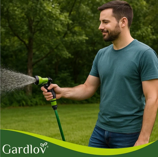 Шланг для поливання на автоматичній котушці Gardlov 1/2" шланг 25 м + підвідний 2 м поворот на 180° настінний монтаж (25509) - Фото 2 Шланг для поливання на автоматичній котушці Gardlov 1/2" шланг 25 м + підвідний 2 м поворот на 180° настінний монтаж (25509) - зображення 2
