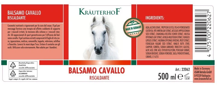 Balsam do ciała Krauterhof koński intensywnie-rozgrzewający 500 ml (4075700044490) - obraz 2
