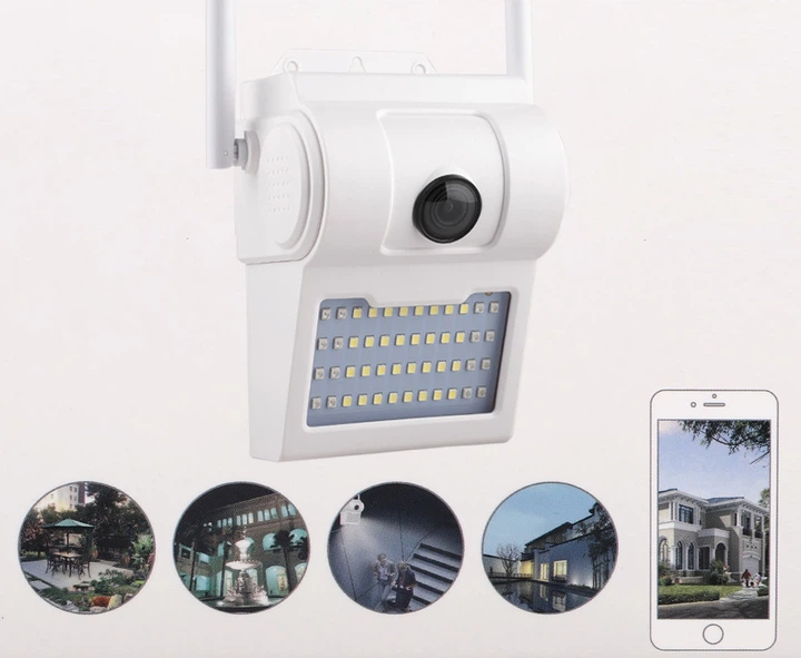 Вулична Wi-Fi камера CAMERA D2-R 1080P з IP66, нічним баченням, датчиком руху, мікрофоном, динаміком та записом на MicroSD - изображение 3