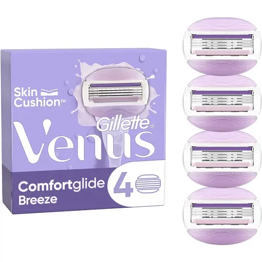 Змінні картриджі для гоління Gillette Venus ComfortGlide Breeze 4 шт - Фото 1 Змінні картриджі для гоління Gillette Venus ComfortGlide Breeze 4 шт - зображення 1