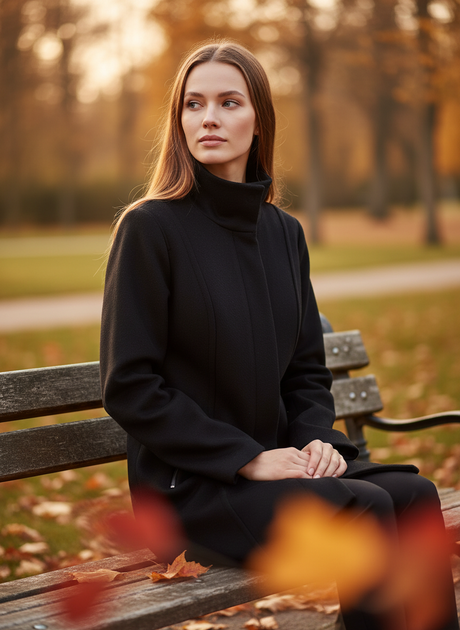 Пальто H&M 38 Черный (HM-0661794-0-Black) - Фото 6 Пальто H&M 38 Черный (HM-0661794-0-Black) - изображение 6