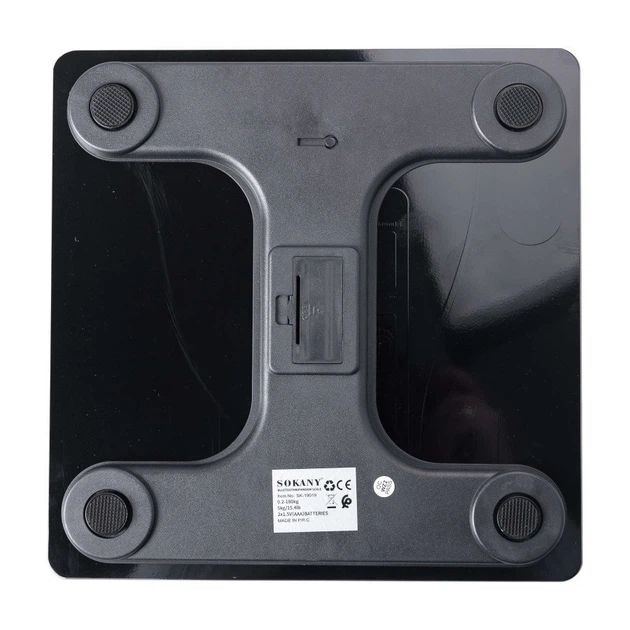 Напольные смарт-весы Sokany SK-19019B Black с Bluetooth и диагностикой состава тела (107-80-SK-19019B) - изображение 5