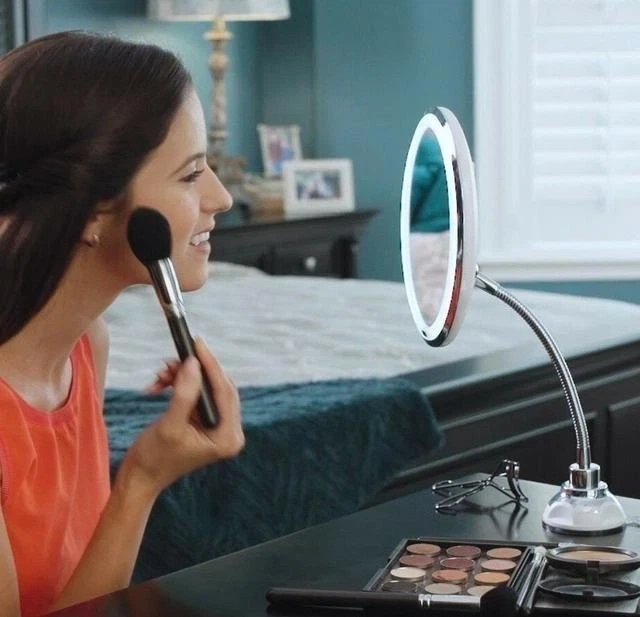 Світлодіодне LED дзеркало 10х Ultra Flexible Mirror для макіяжу з присоском на гнучкій ніжці - Фото 5 Світлодіодне LED дзеркало 10х Ultra Flexible Mirror для макіяжу з присоском на гнучкій ніжці - зображення 5