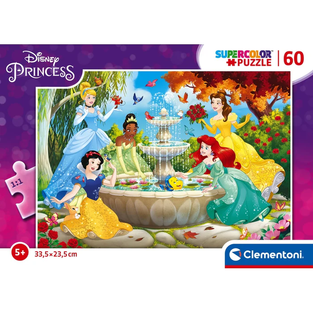 Пазл Clementoni: SuperColor — Disney Princess / Дисней Принцессы (60 элементов) — 26064 - изображение 2