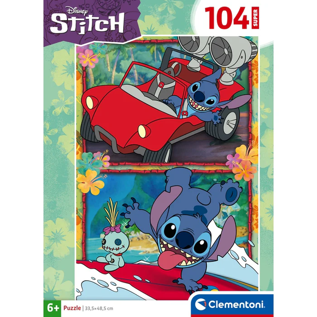 Пазл Clementoni: SuperColor — Disney Stitch / Стіч (104 елементи) — 27571 - зображення 2