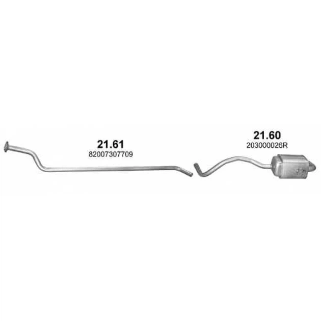 Глушитель Renault Megane III 1.5 dCi Polmostrow (21.60) (850322) - изображение 2