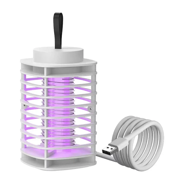 Электрическая лампа ловушка от комаров Y15 USB 3 Вт с петелькой для подвешивания Белая компактный уничтожитель насекомых для дома и офиса - изображение 2