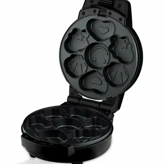 Мультипекарь Sokany SK-08105 600 Вт 5 в 1 антипригарные панели для вафель пончиков орешков фигурного печенья - изображение 2