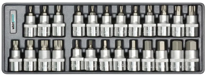 Набор головок со вставкой Whirlpower Hex Torx Spline 1/2 " в ложементе 25 предметов (AN-SK53) - Фото 1 Набор головок со вставкой Whirlpower Hex Torx Spline 1/2 " в ложементе 25 предметов (AN-SK53) - изображение 1