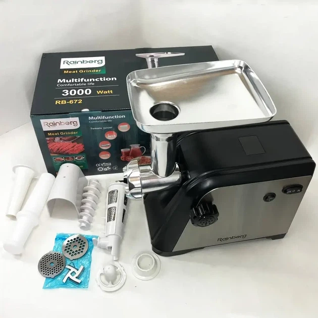 Электромясорубка + соковыжималка Rainberg RB-672- (реверс) 3000W - изображение 8