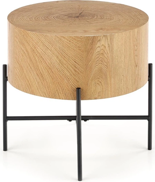 Ława Halmar BROOKLYN-S 45 cm Dąb naturalny/czarny (5905248106949) - obraz 3