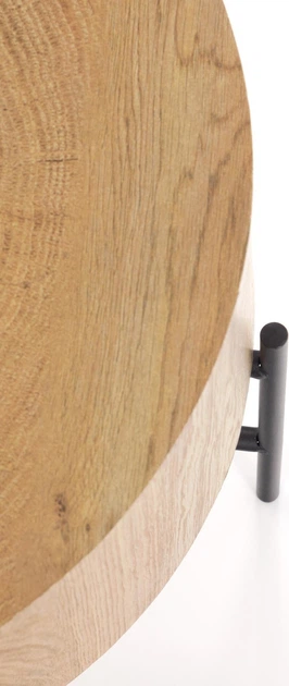 Ława Halmar BROOKLYN-S 45 cm Dąb naturalny/czarny (5905248106949) - obraz 5