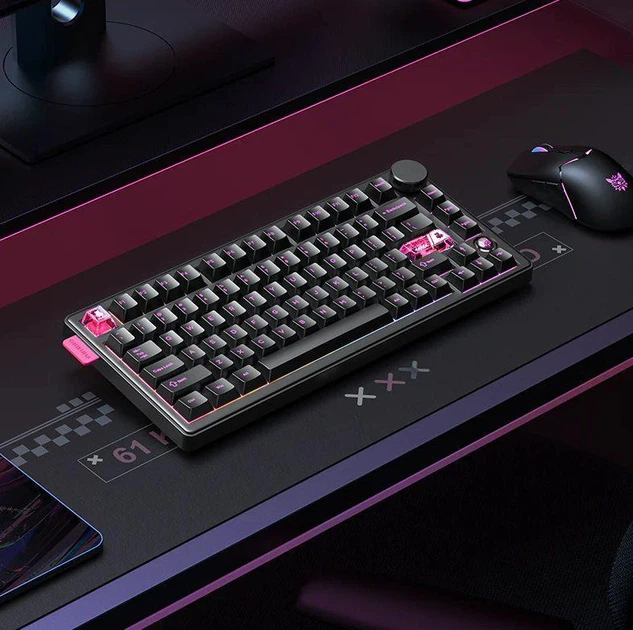 Ігрова механічна бездротова клавіатура Onikuma для ігор і роботи з RGB підсвіткою та 3 режимами підключення, до 600 годин роботи Чорний - зображення 13